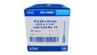 Injekční jehla KD-Fine 0,6 x 30, 23G 1 1/4&quot; - modrá  100 ks 