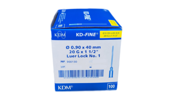 Injekční jehla KD-Fine 0,9 x 40, 20G 1 1/2&quot; - žlutá 100 ks  - 1