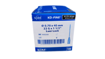 Injekční jehla KD-Fine 100ks 22G 0,7 x 40 - černá - 1