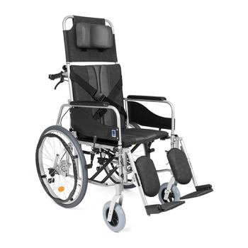 Invalidní vozík polohovací Timago STABLE (ALH008) 42cm, barva černo-šedá, nosnost 100kg - 1