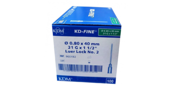 Injekční jehla KD-Fine 0,8 x 40, 21G 1 1/2&quot; - zelená / 100 ks 21G 0,8 x 40 -  zelená