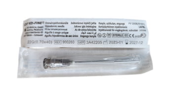 Injekční jehla KD-Fine 100ks 22G 0,7 x 40 - černá - 2