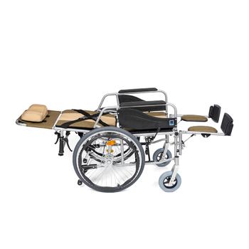 Invalidní vozík polohovací Timago ALH008 45cm, barva hnědo-béžová, nosnost 100kg - 4