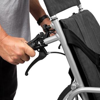 Invalidní vozík polohovací Timago STABLE (ALH008) 49cm, barva černo-šedá, nosnost 120kg - 4