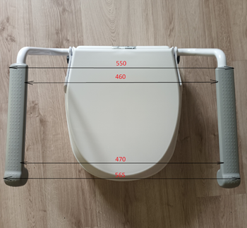Nástavec na WC s madly a nastavitelnou výškou  - 4
